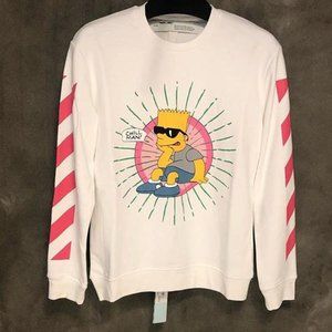 new OFF WHITE 2020 white cotton simpson logo men